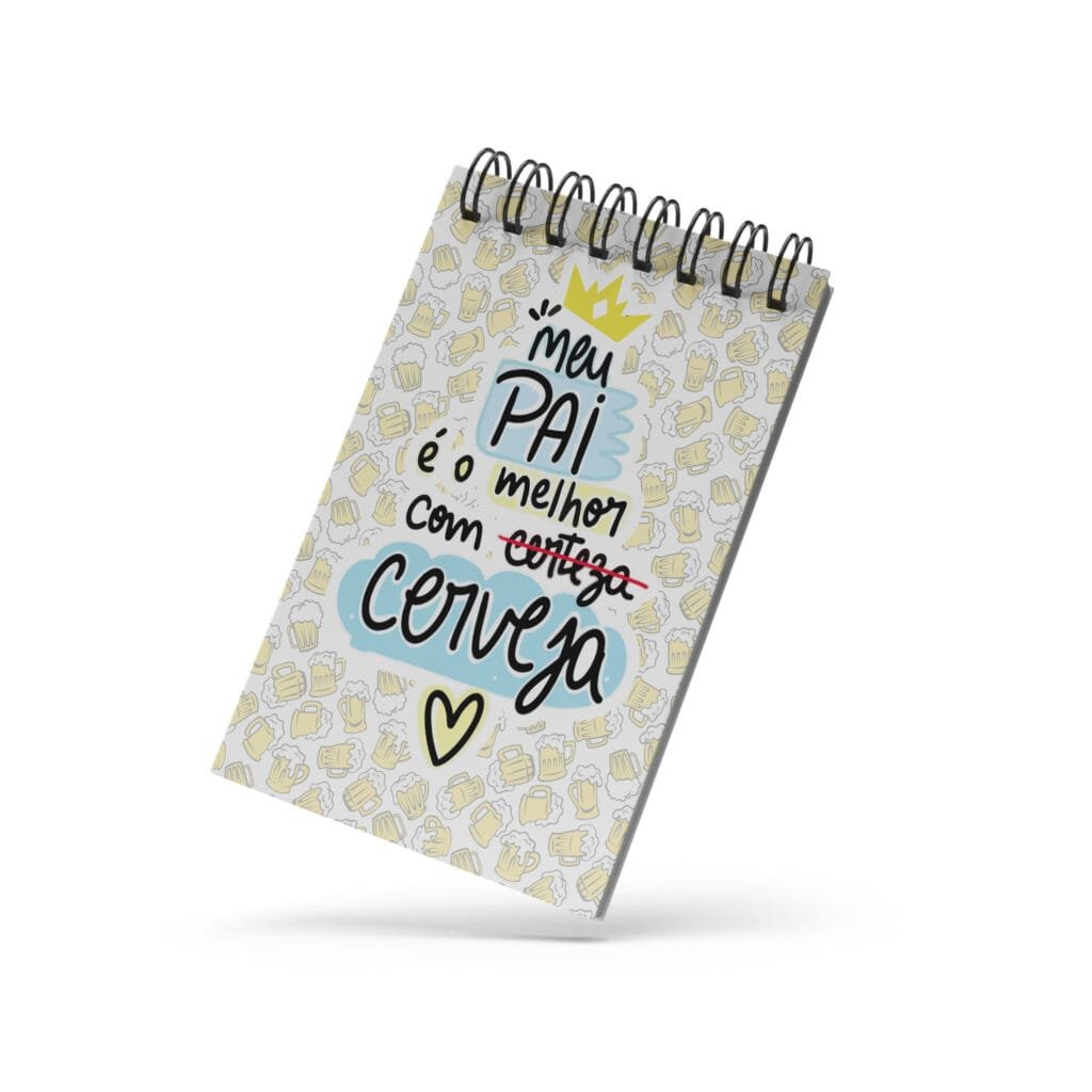 Bloco de Notas 10x15cm - Pai com Cerveja