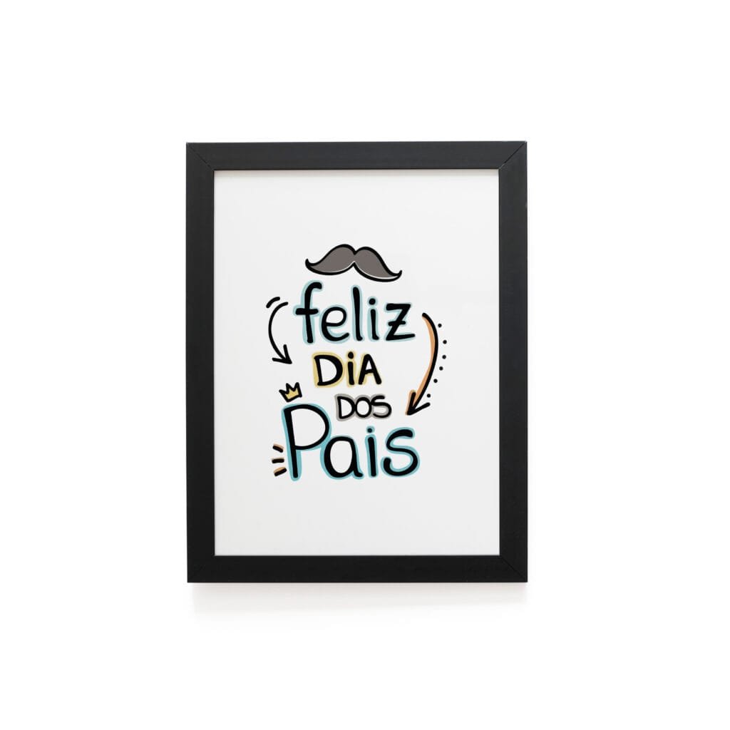 Quadro Decorativo 30x42cm - Feliz Dia dos Pais