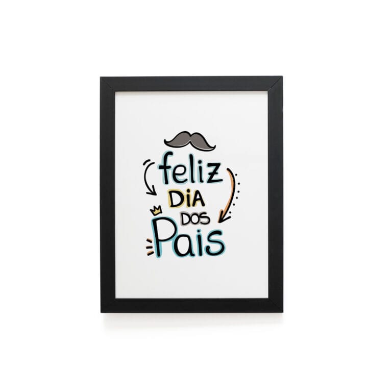 Quadro Decorativo 30x42cm – Feliz Dia dos Pais