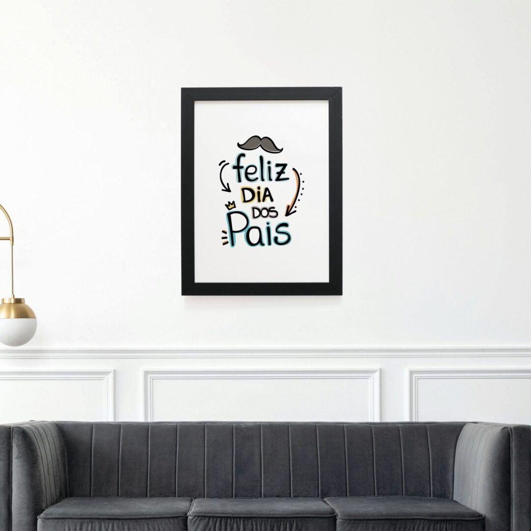 Quadro Decorativo 30x42cm - Feliz Dia dos Pais