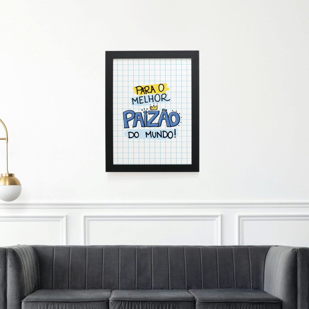 Quadro Decorativo 30x42cm - Melhor Paizão do Mundo