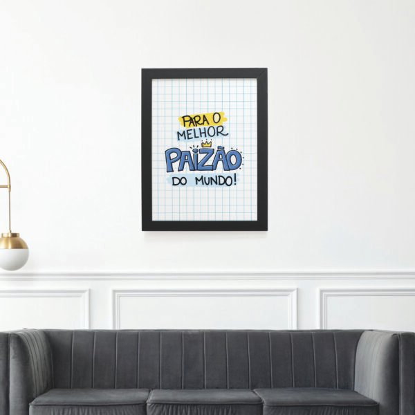Quadro Decorativo 30x42cm - Melhor Paizão do Mundo - Imagem 3