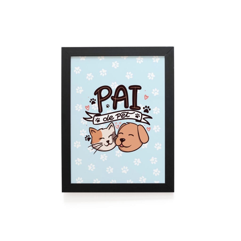 Quadro Decorativo 30x42cm - Pai de Pet