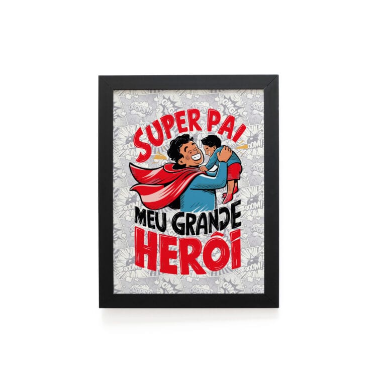 Quadro Decorativo 30x42cm – Super Pai