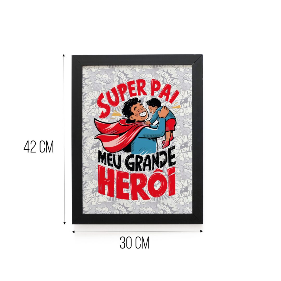 Quadro Decorativo 30x42cm - Super Pai