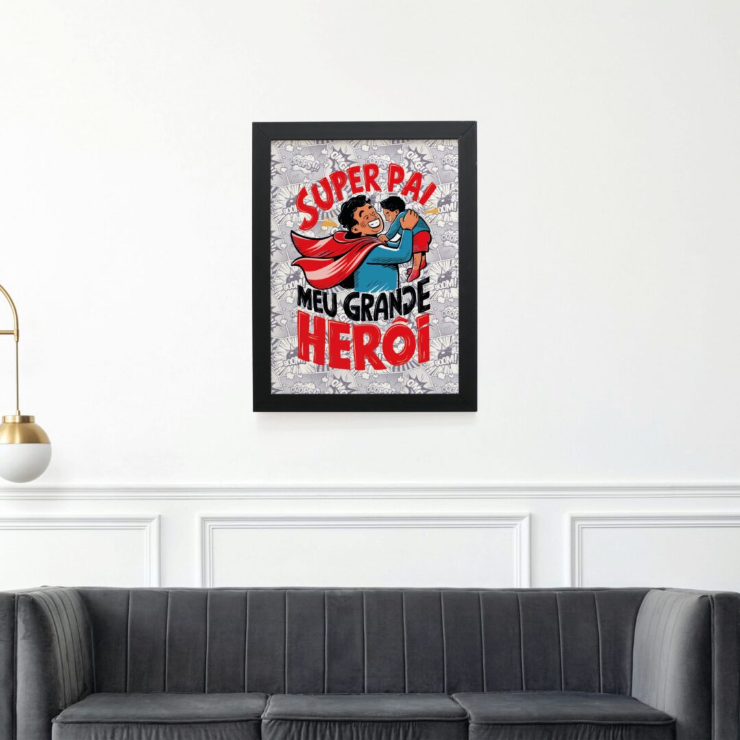 Quadro Decorativo 30x42cm - Super Pai