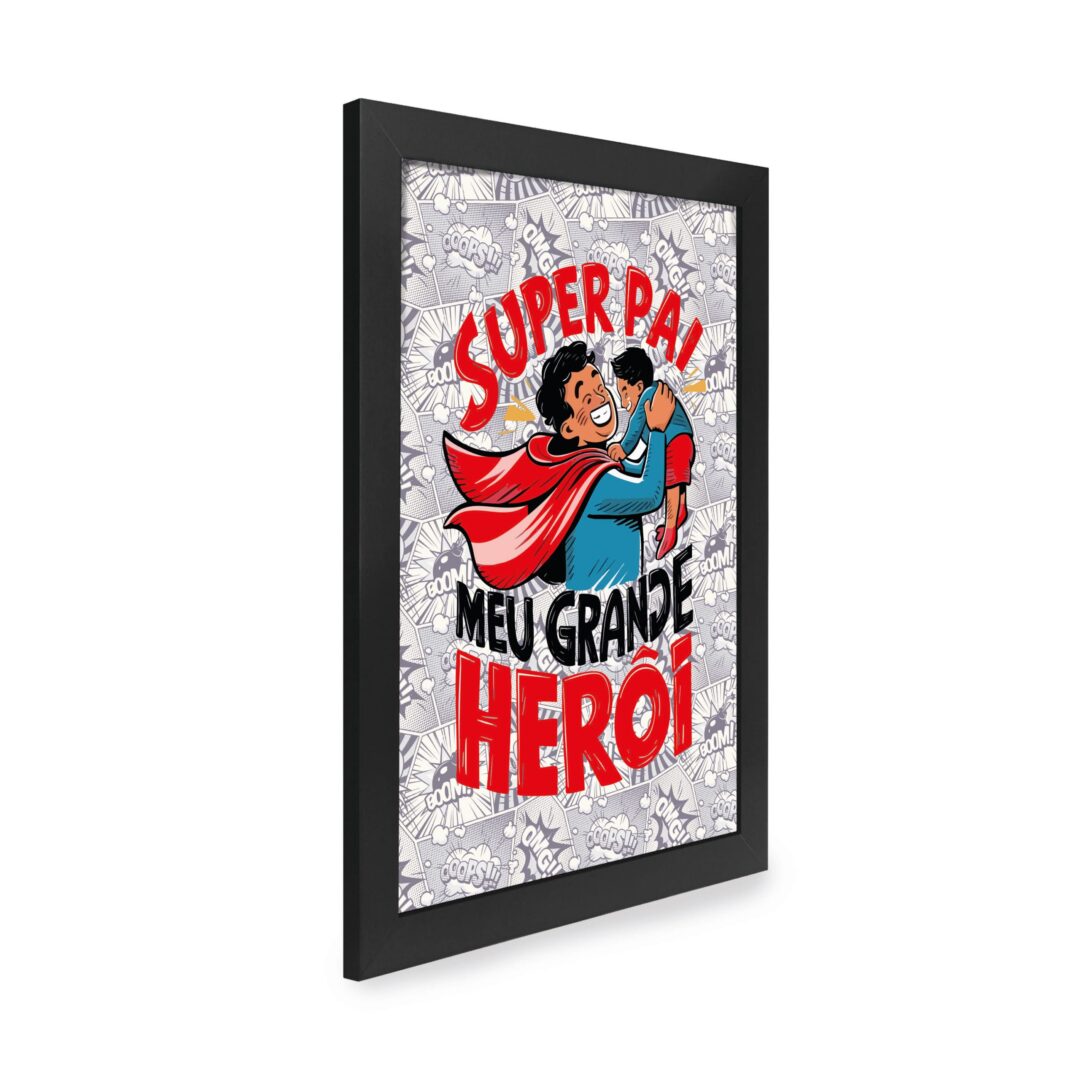 Quadro Decorativo 30x42cm - Super Pai
