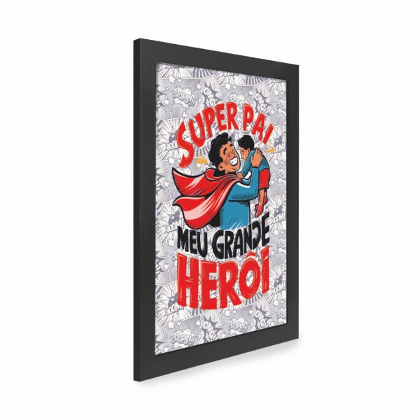 Quadro Decorativo 30x42cm - Super Pai - Imagem 4