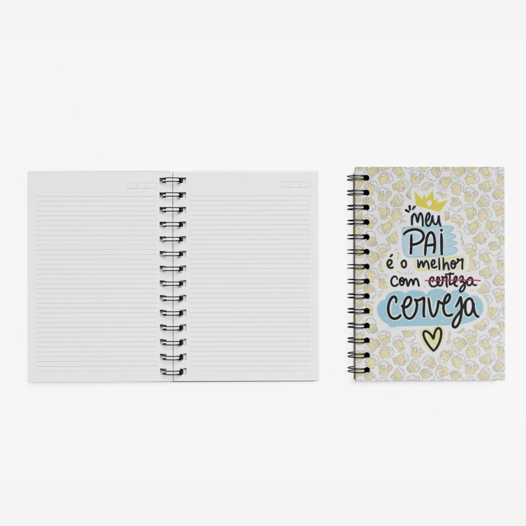 Kit Caderno, Bloco e Caneca - Pai com Cerveja