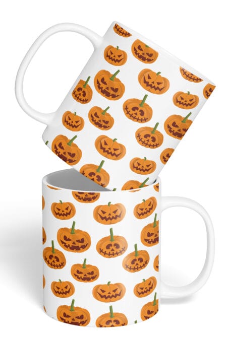Caneca Cerâmica - Halloween - Abóboras