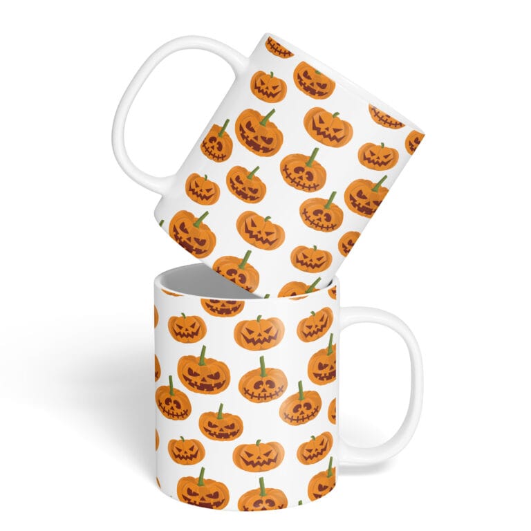 Caneca Cerâmica – Halloween – Abóboras