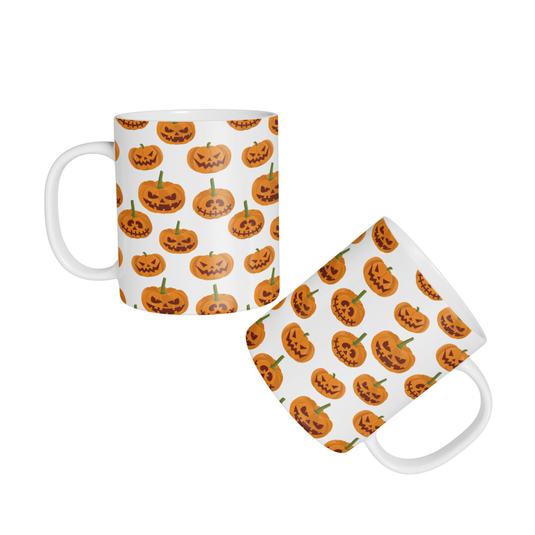 Caneca Cerâmica - Halloween - Abóboras