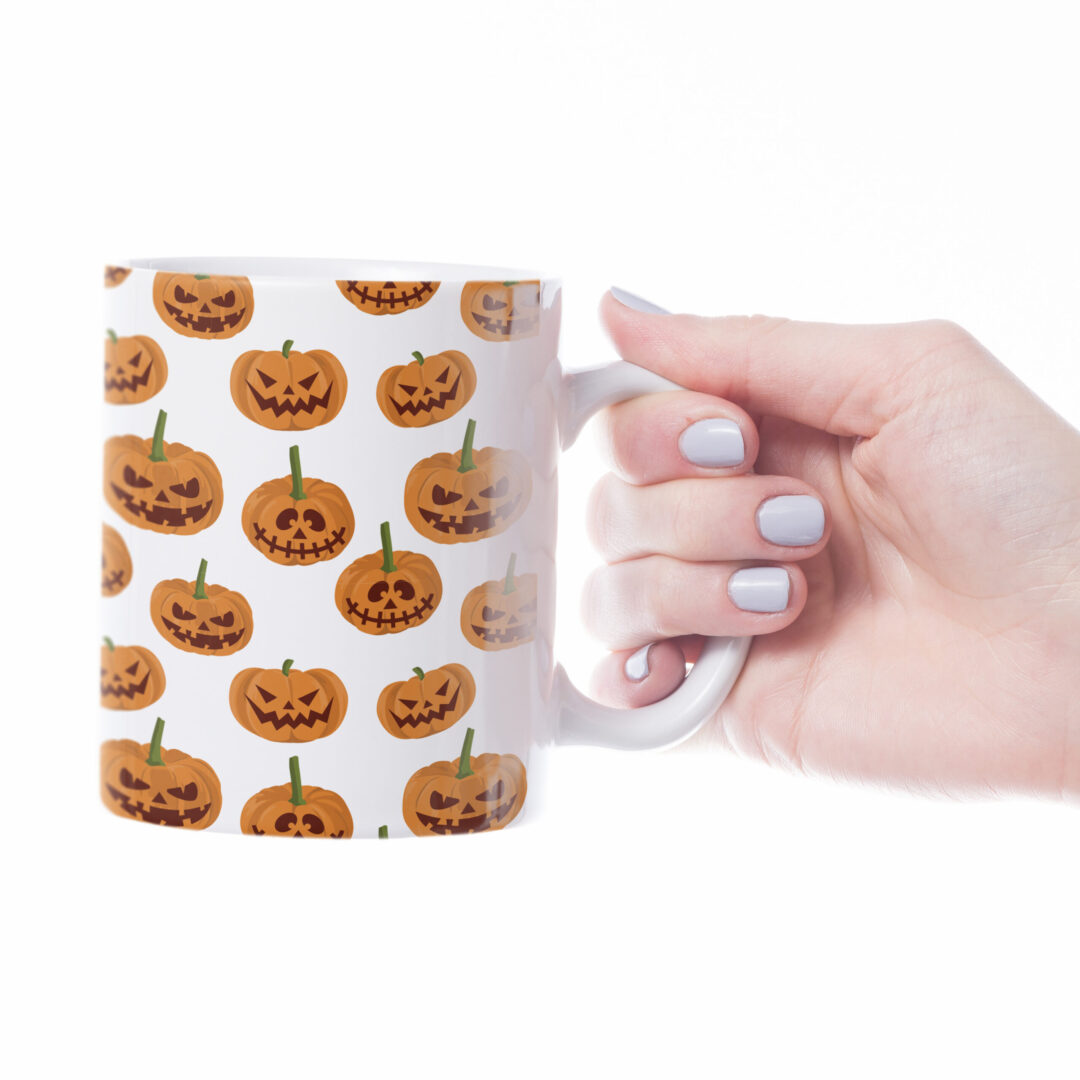 Caneca Cerâmica - Halloween - Abóboras
