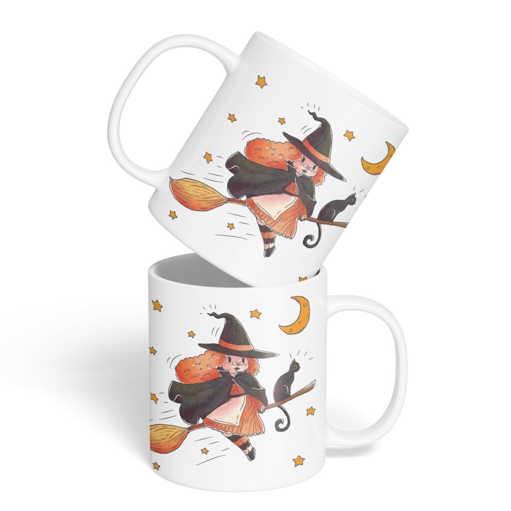 Caneca Cerâmica - Halloween - Bruxinha