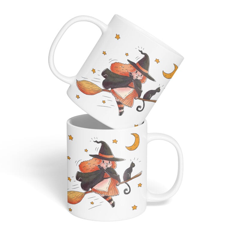 Caneca Cerâmica – Halloween – Bruxinha