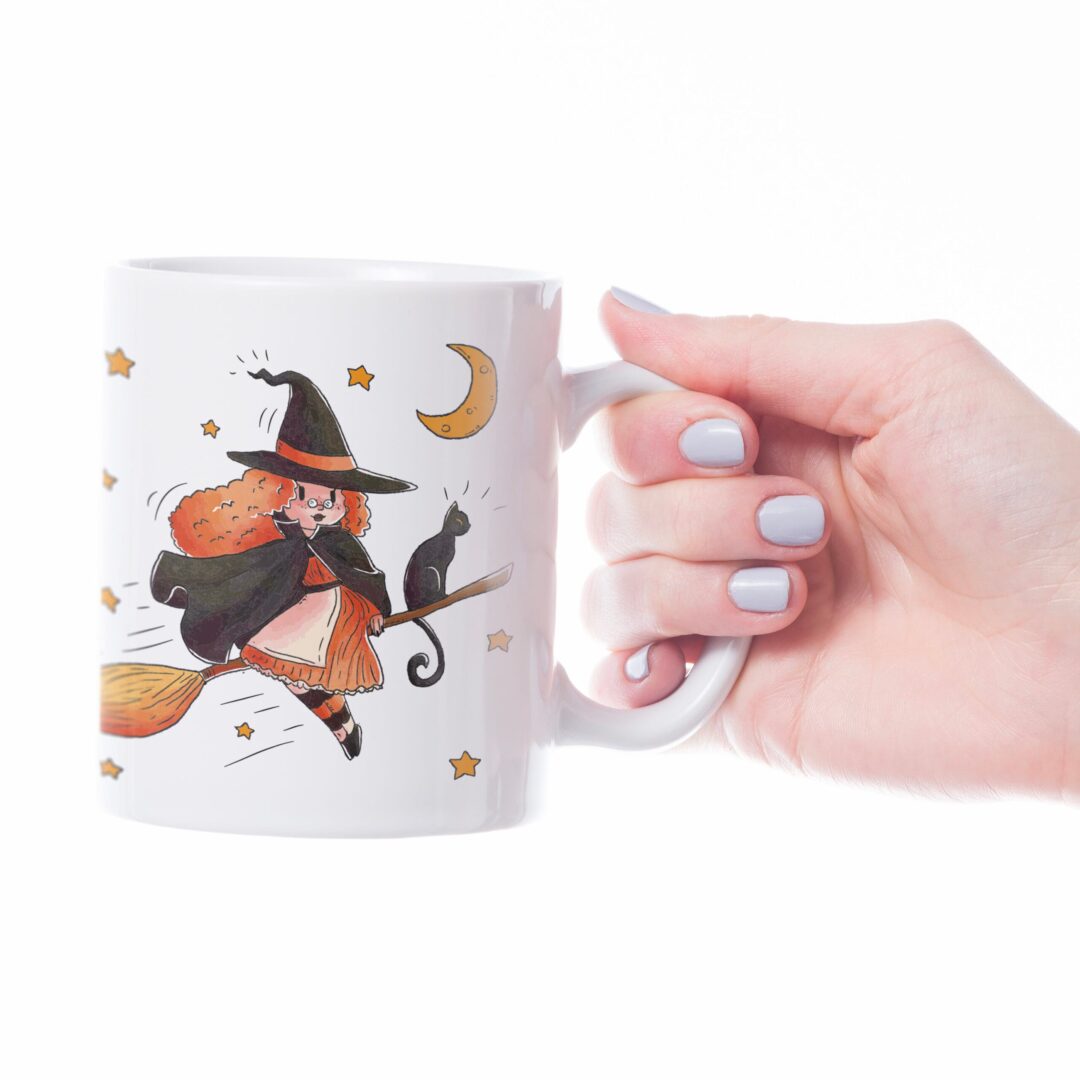 Caneca Cerâmica - Halloween - Bruxinha