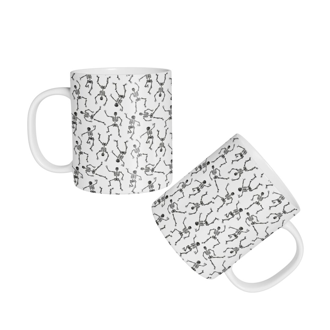 Caneca Cerâmica - Halloween - Esqueletos