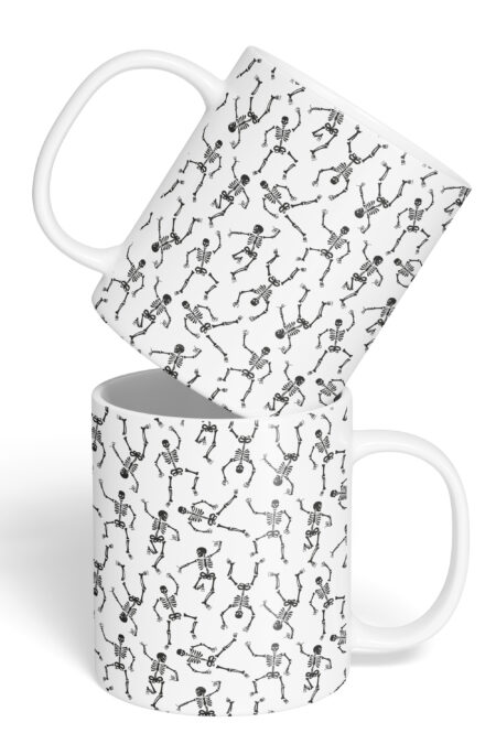 Caneca Cerâmica - Halloween - Esqueletos