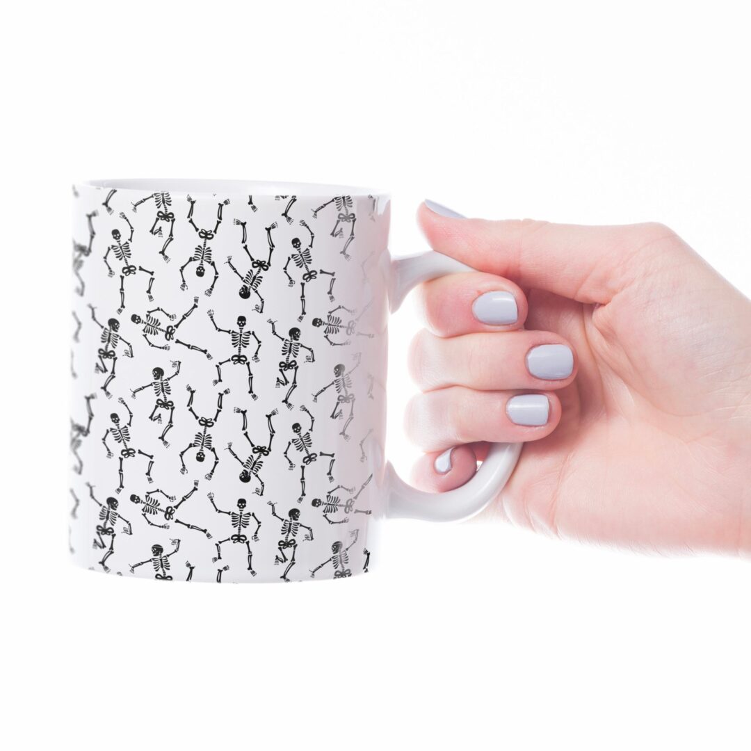 Caneca Cerâmica - Halloween - Esqueletos