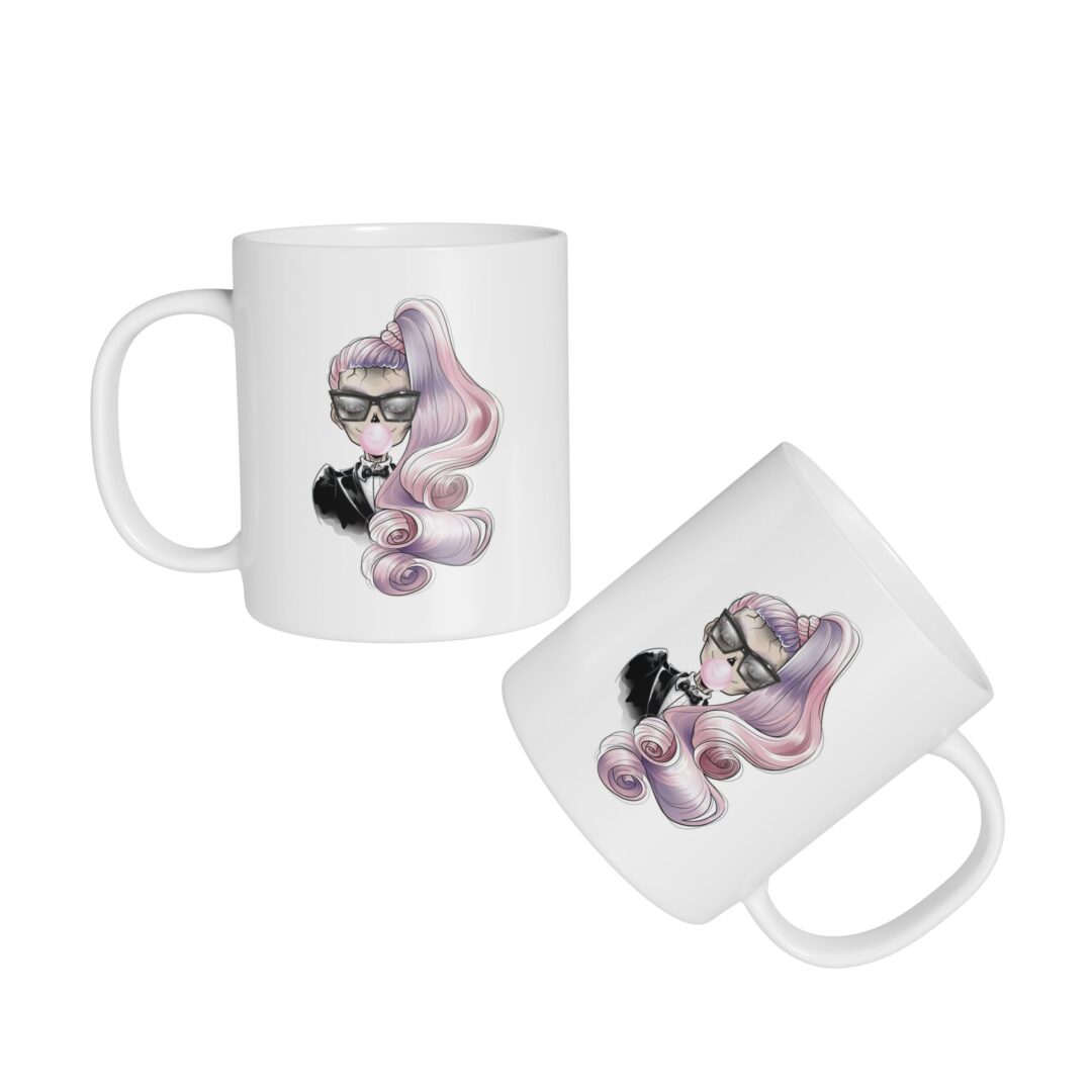 Caneca Cerâmica - Halloween - Lady Caveira