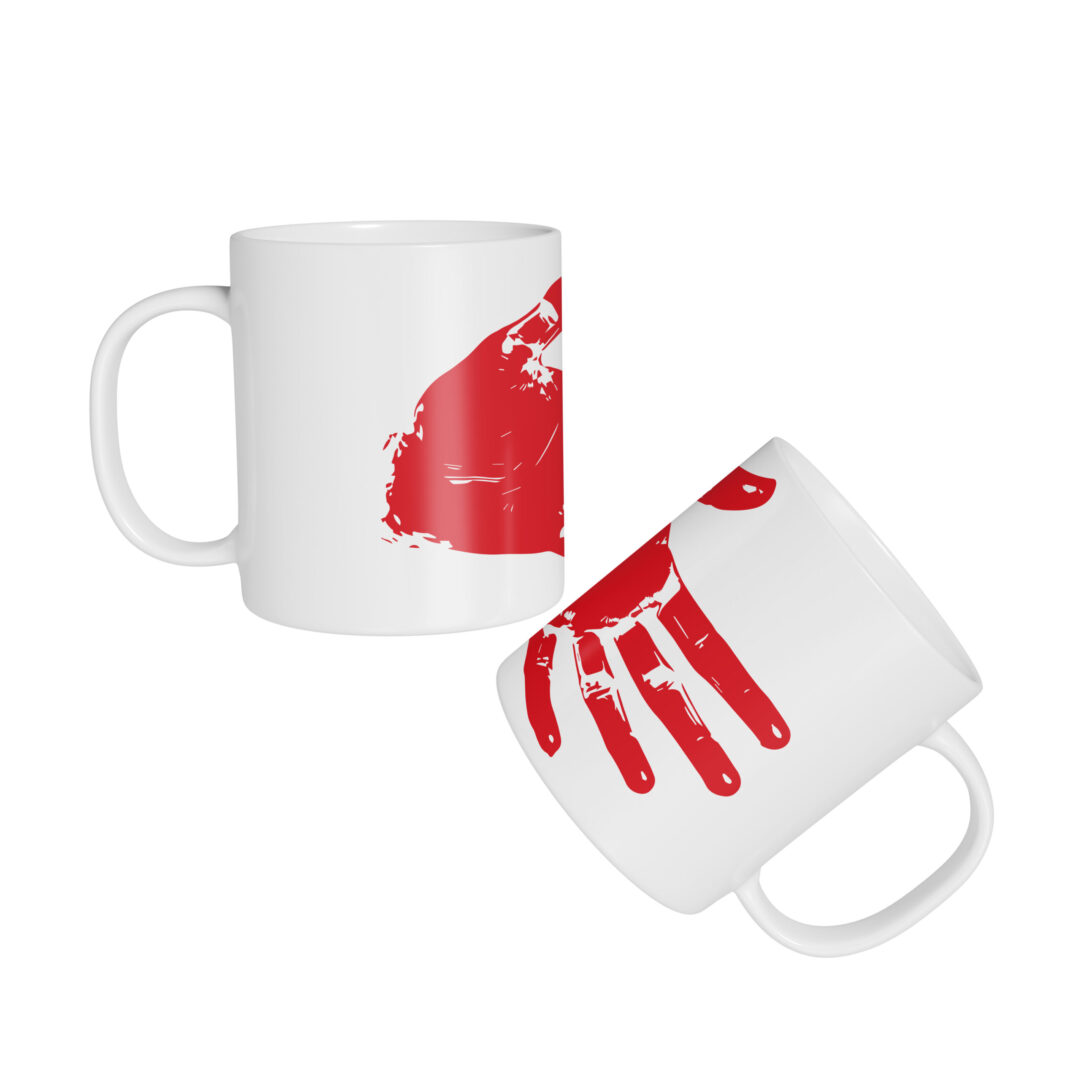 Caneca Cerâmica - Halloween - Mão de Sangue