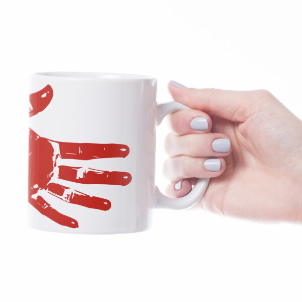 Caneca Cerâmica - Halloween - Mão de Sangue - Imagem 4
