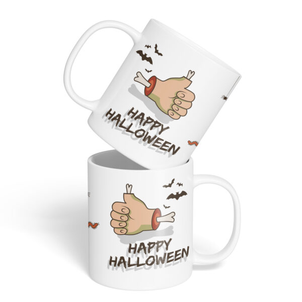 Caneca Cerâmica - Halloween - Mãozinha Happy Halloween