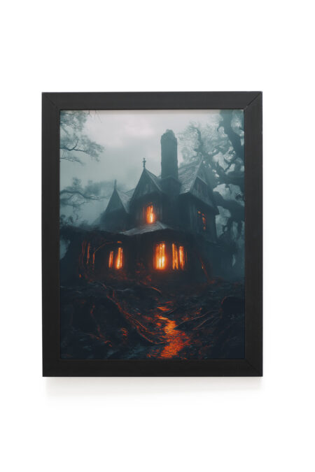 Quadro Decorativo 30x42cm - Halloween - Casa Assombrada