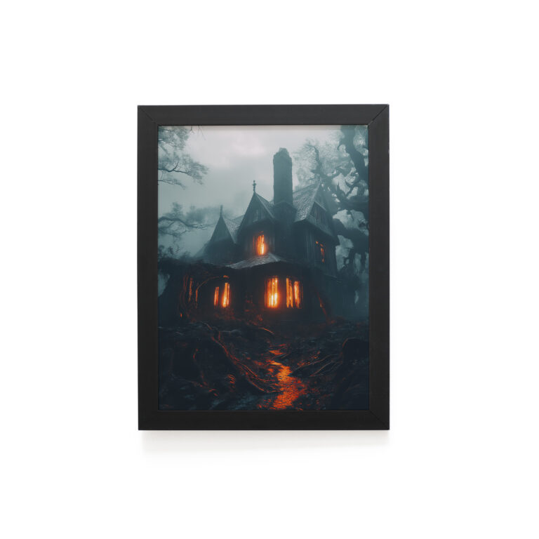 Quadro Decorativo 30x42cm – Halloween – Casa Assombrada