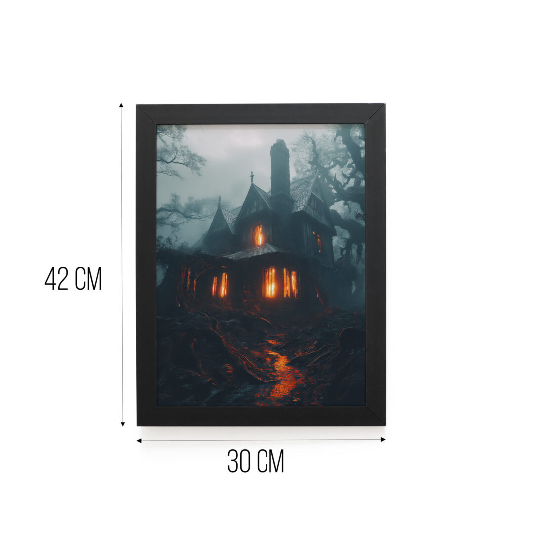 Quadro Decorativo 30x42cm - Halloween - Casa Assombrada