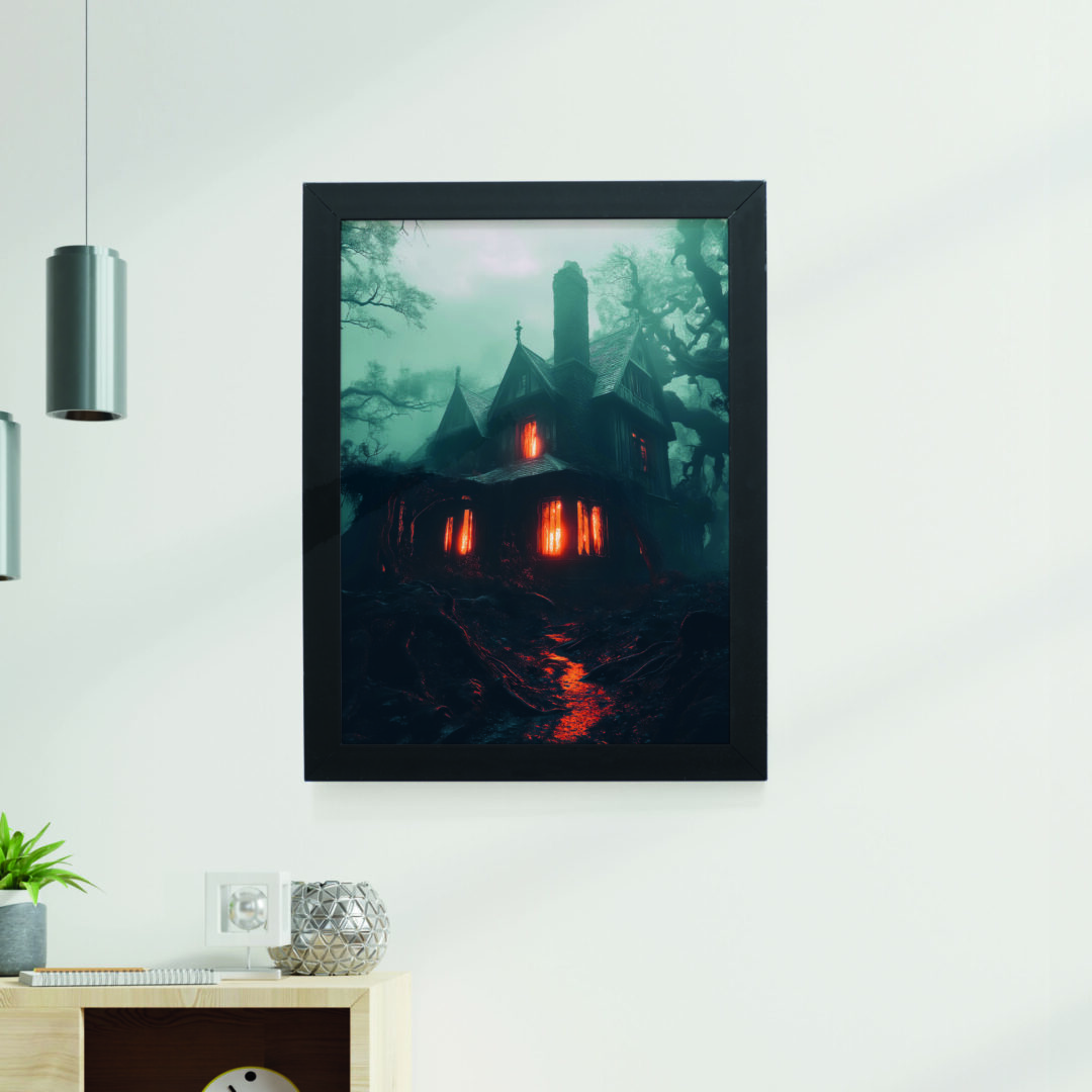 Quadro Decorativo 30x42cm - Halloween - Casa Assombrada