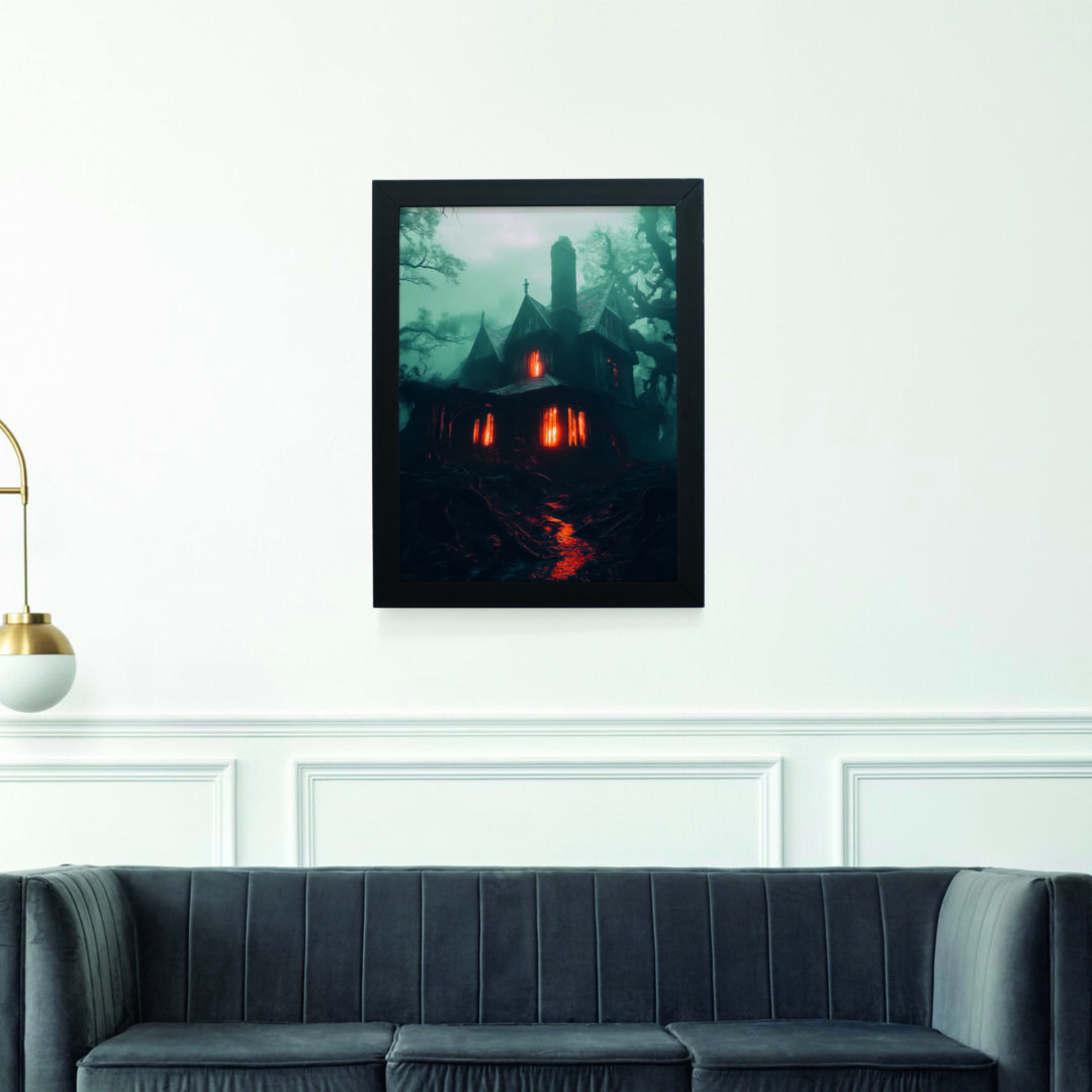 Quadro Decorativo 30x42cm - Halloween - Casa Assombrada