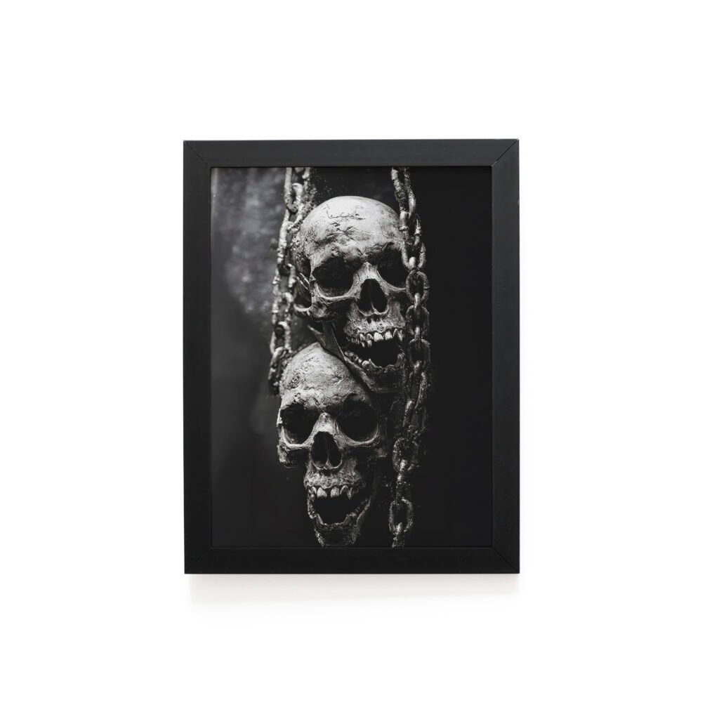 Quadro Decorativo 30x42cm - Halloween - Caveiras