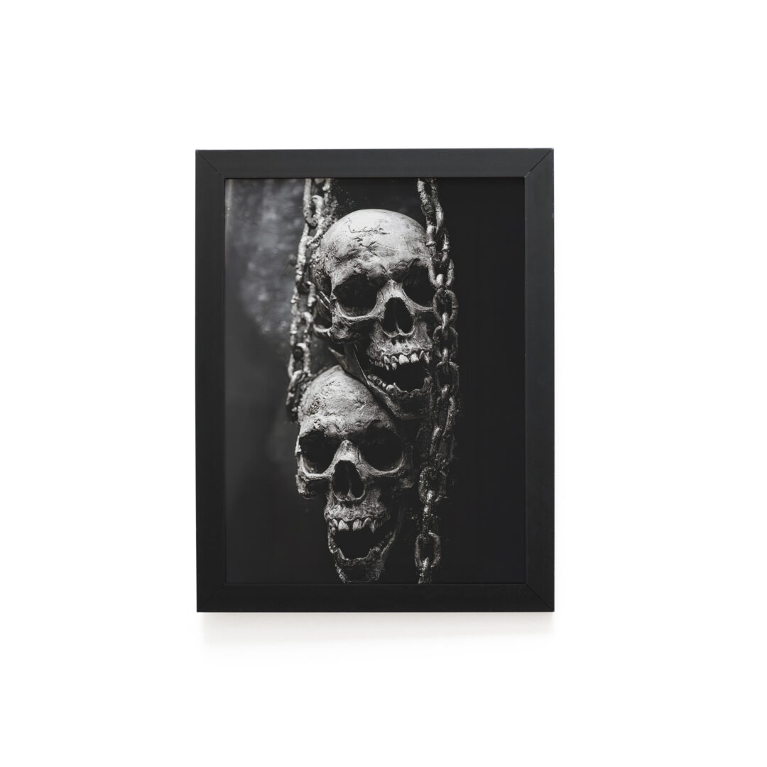 Quadro Decorativo 30x42cm - Halloween - Caveiras