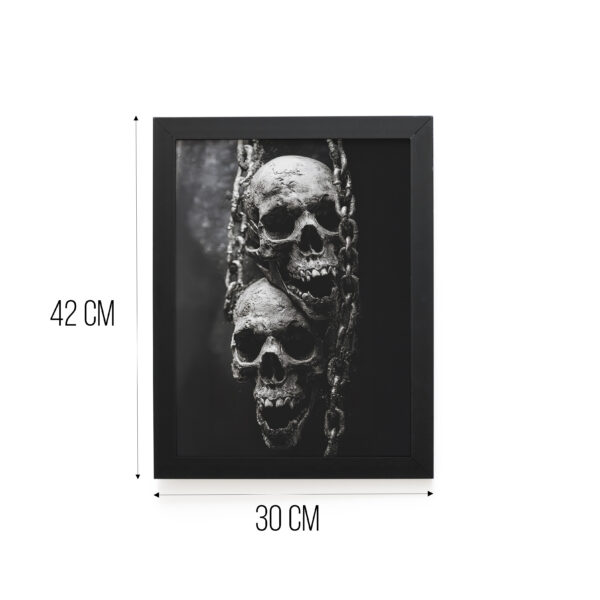 Quadro Decorativo 30x42cm - Halloween - Caveiras - Imagem 4