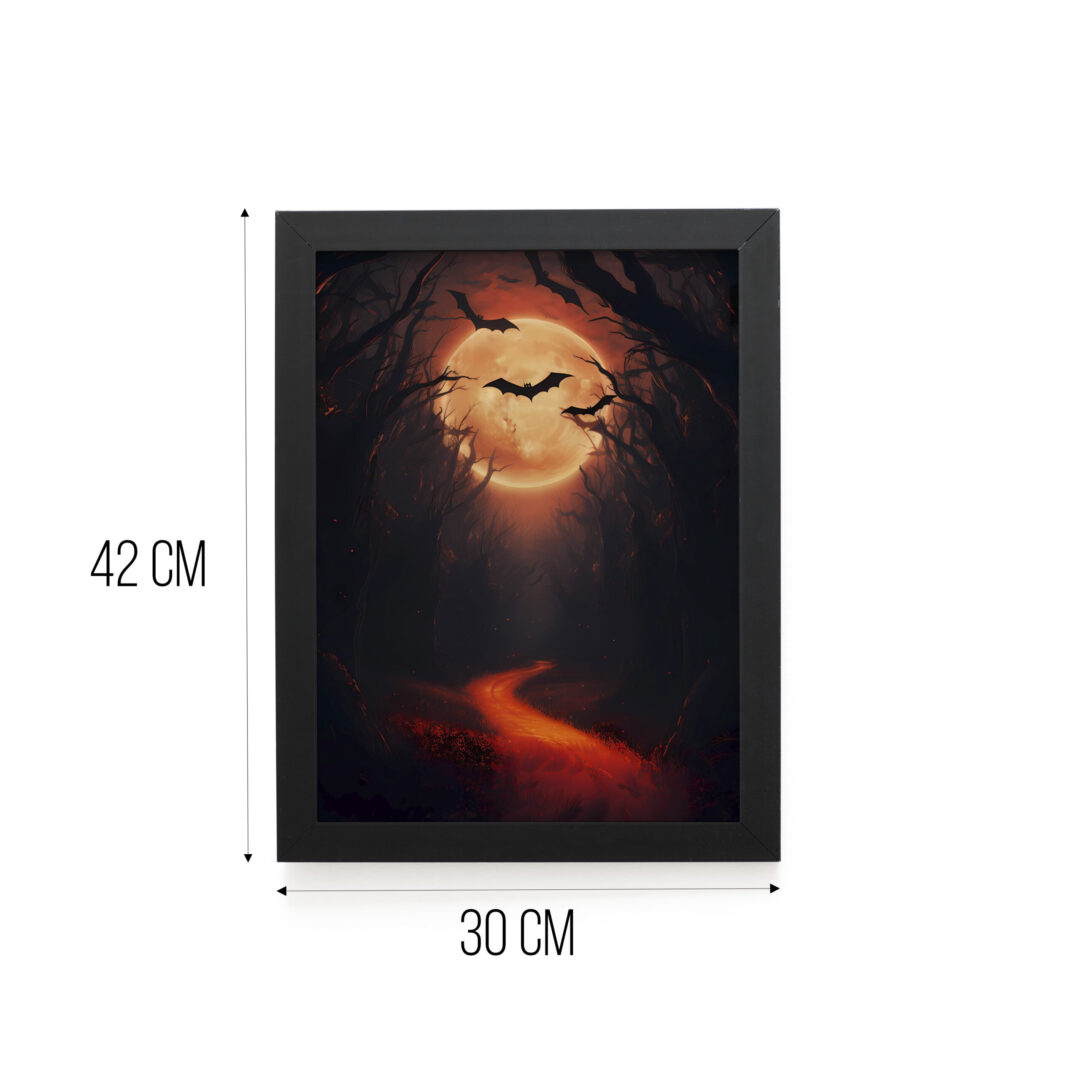 Quadro Decorativo 30x42cm - Halloween - Floresta Assombrada