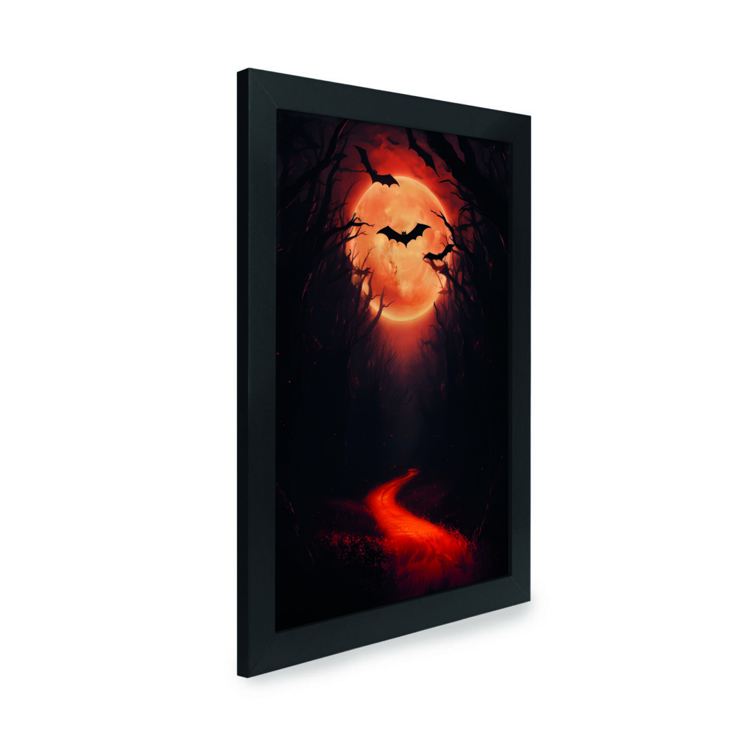 Quadro Decorativo 30x42cm - Halloween - Floresta Assombrada