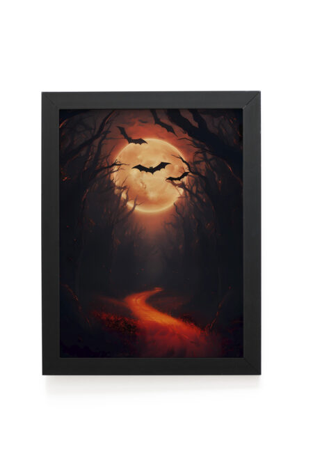 Quadro Decorativo 30x42cm - Halloween - Floresta Assombrada