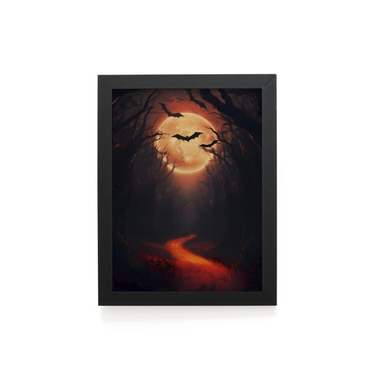 Quadro Decorativo 30x42cm – Halloween – Floresta Assombrada