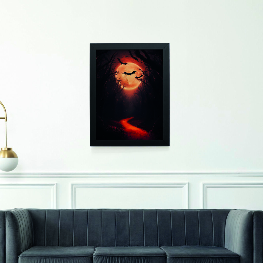 Quadro Decorativo 30x42cm - Halloween - Floresta Assombrada