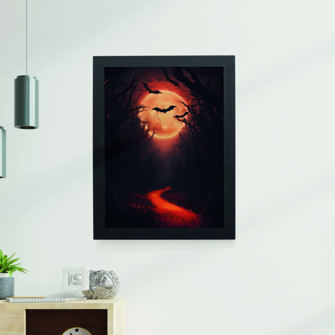 Quadro Decorativo 30x42cm - Halloween - Floresta Assombrada