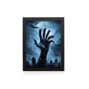 Quadro Decorativo 30x42cm - Halloween - Mão Zumbi
