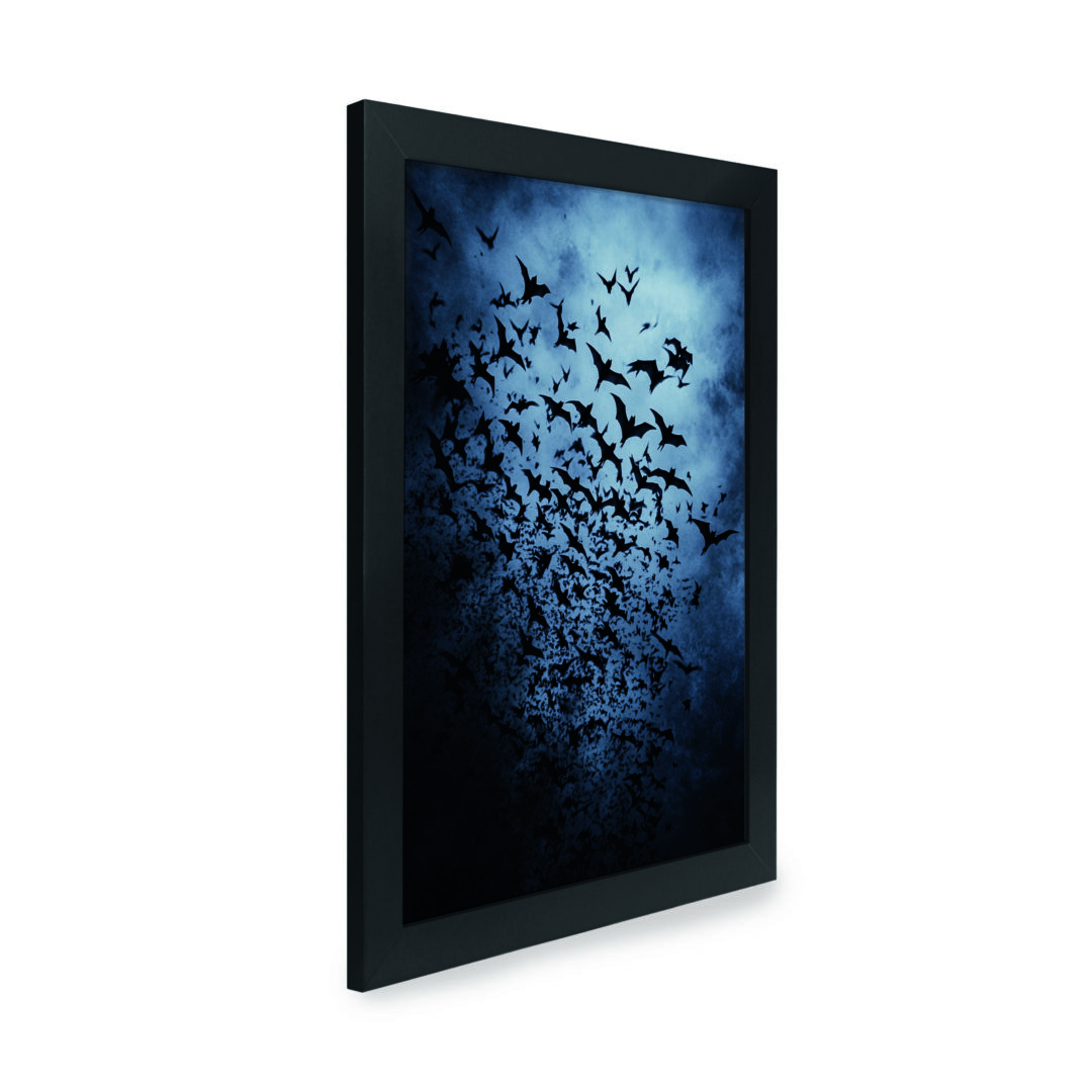 Quadro Decorativo 30x42cm - Halloween - Morcegos