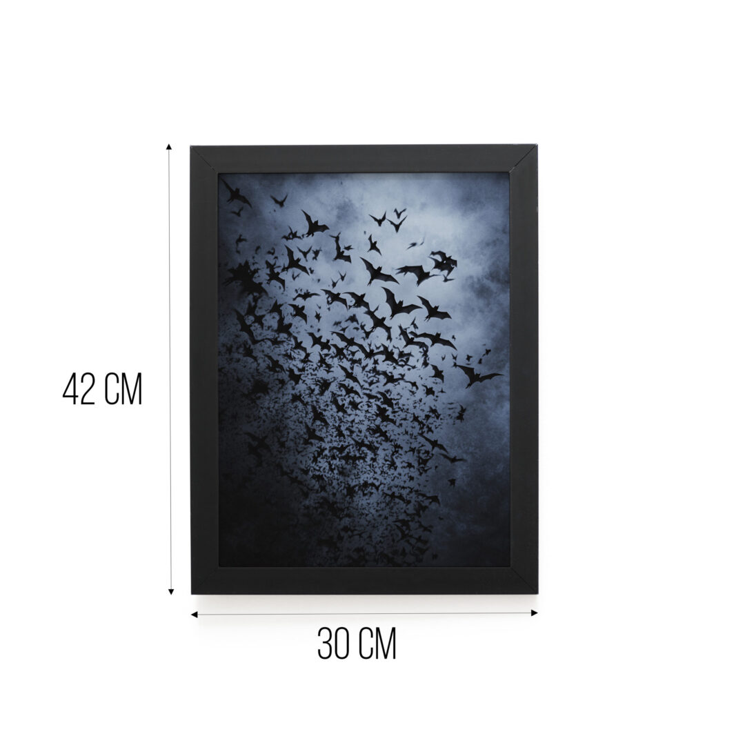 Quadro Decorativo 30x42cm - Halloween - Morcegos