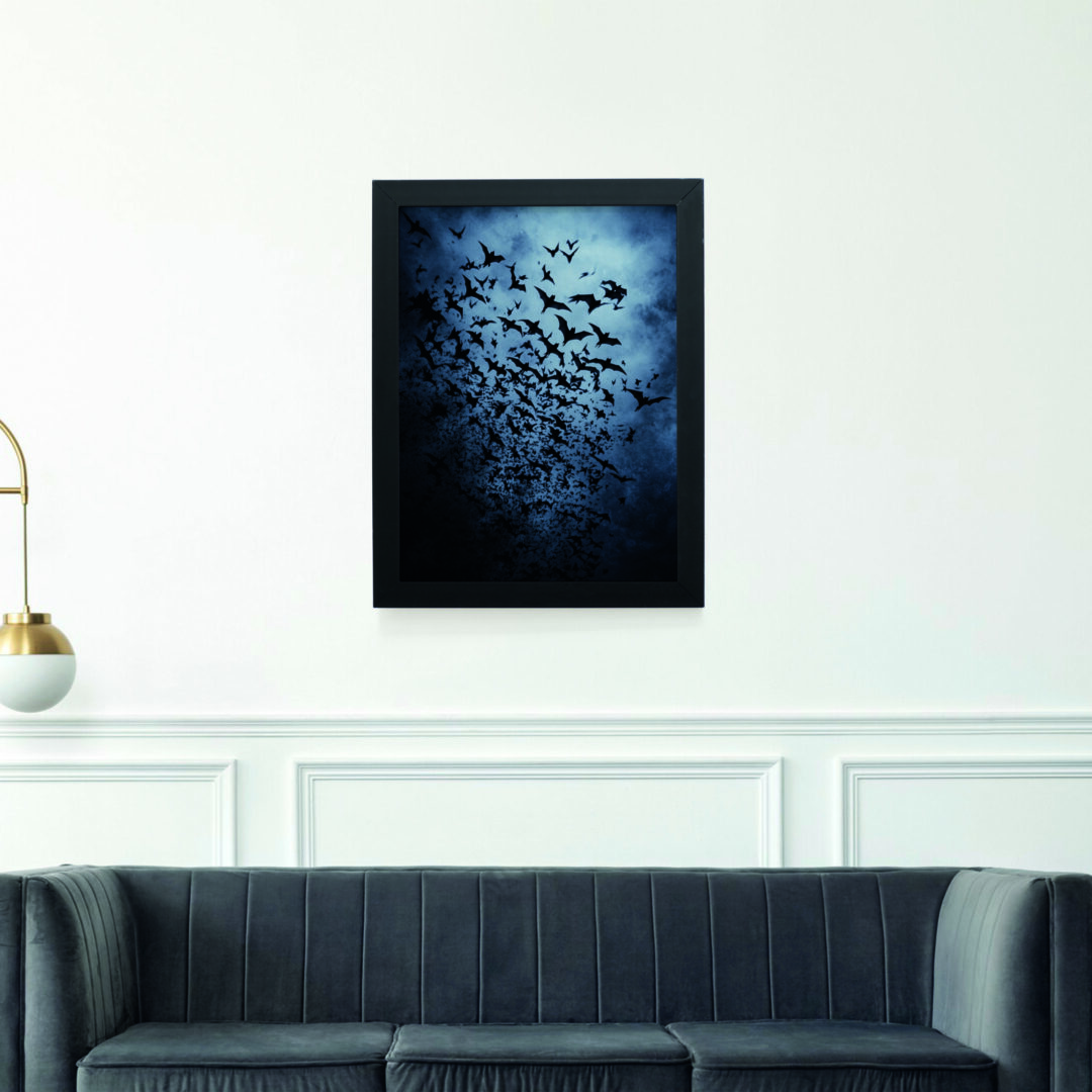 Quadro Decorativo 30x42cm - Halloween - Morcegos