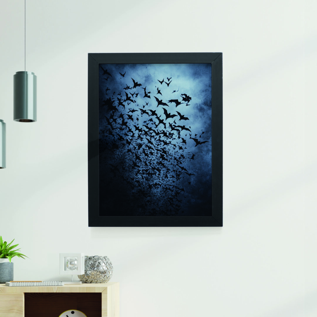 Quadro Decorativo 30x42cm - Halloween - Morcegos