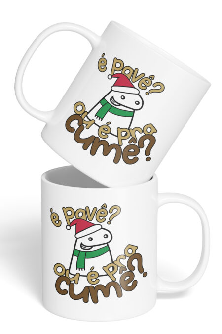 Caneca Cerâmica - Flork - Natal - É Pavê?