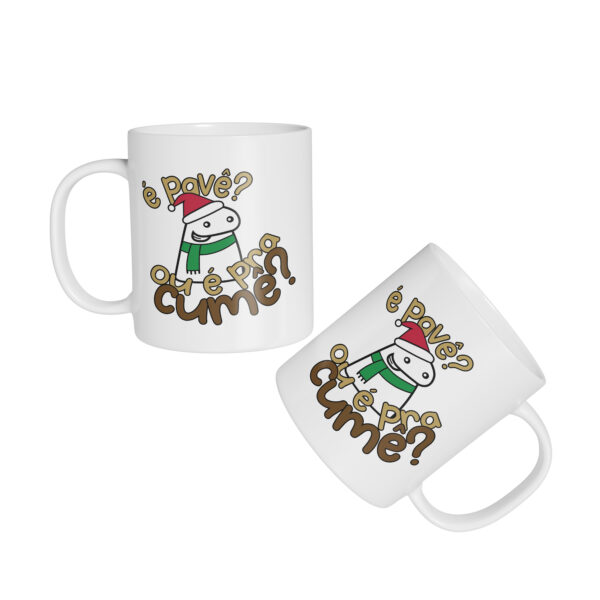 Caneca Cerâmica - Flork - Natal - É Pavê? - Imagem 3