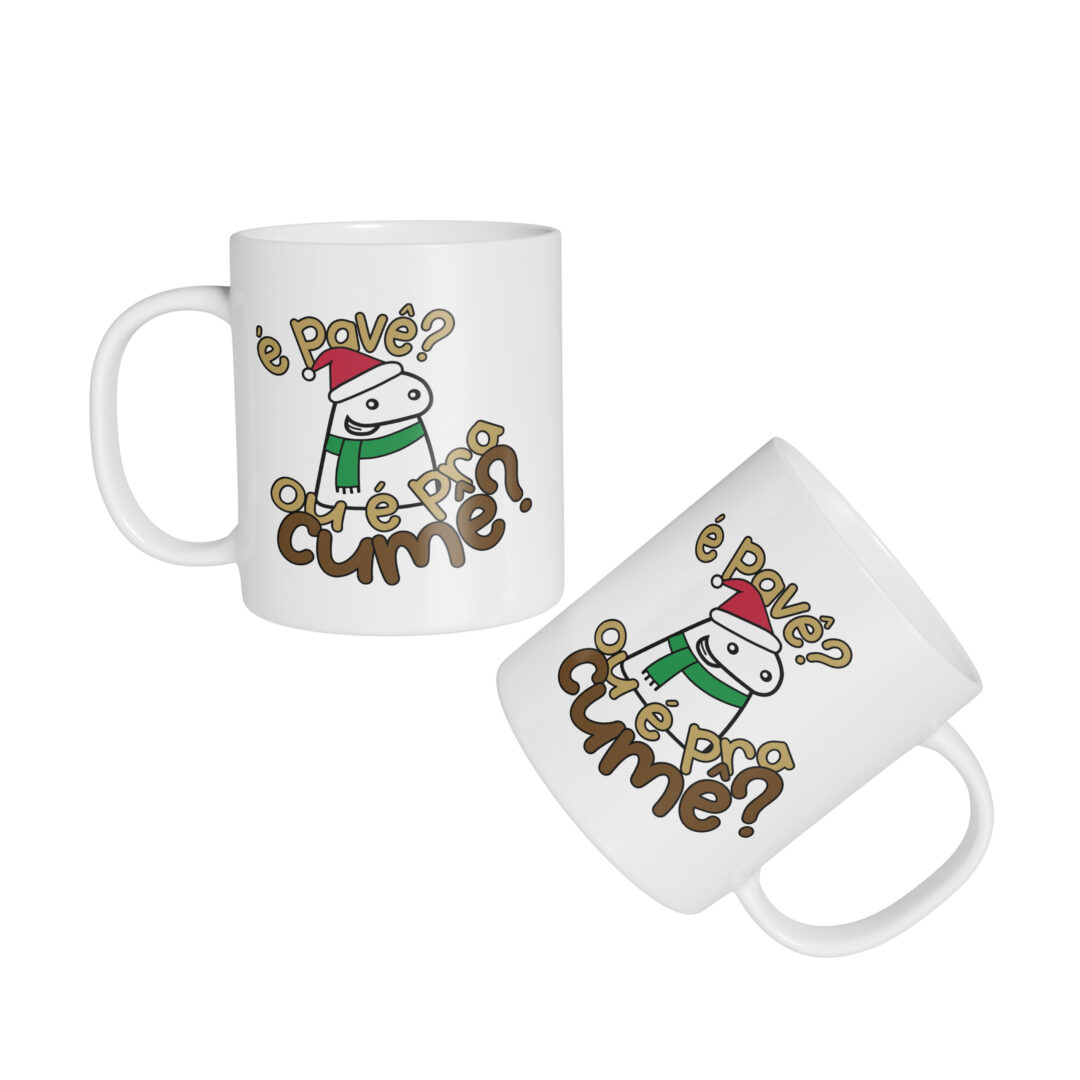 Caneca Cerâmica - Flork - Natal - É Pavê?