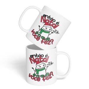 Caneca Cerâmica - Flork - Natal - Fiz o Que Deu